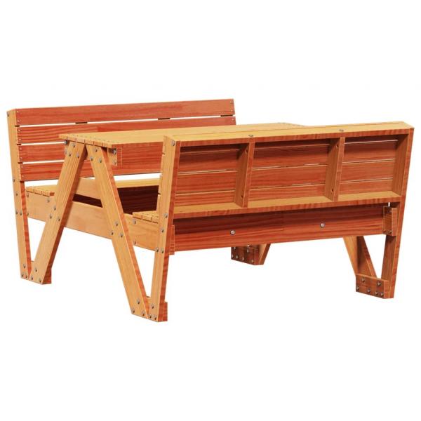 ARDEBO.de - Picknicktisch für Kinder Wachsbraun 88x122x58 cm Massivholz