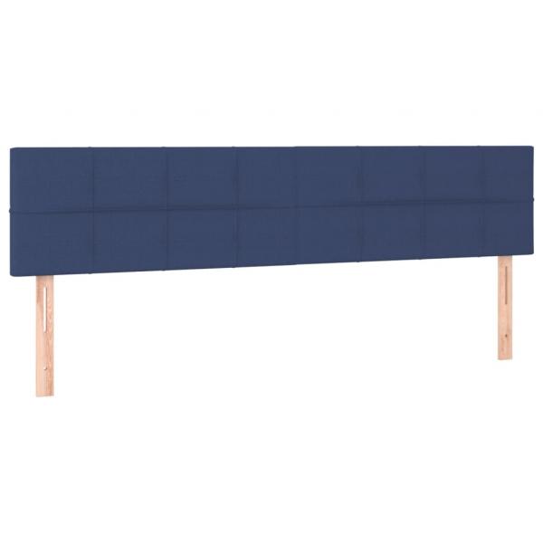 Boxspringbett mit Matratze & LED Blau 120x190 cm Stoff