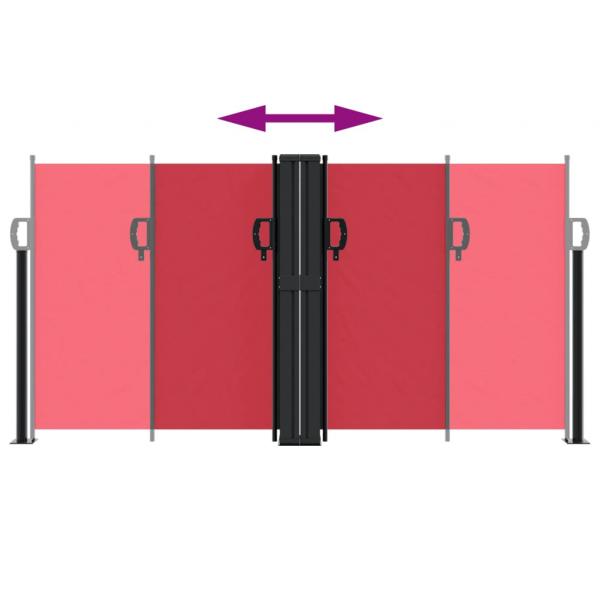Seitenmarkise Ausziehbar Rot 120x1200 cm