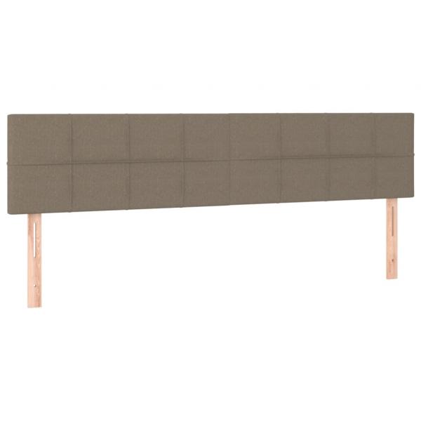 Boxspringbett mit Matratze & LED Taupe 120x190 cm Stoff