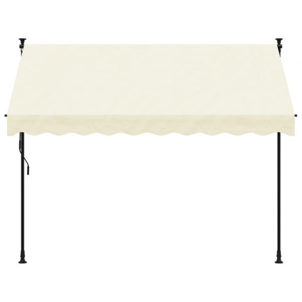 Markise Einziehbar Creme 250x150 cm Stoff und Stahl