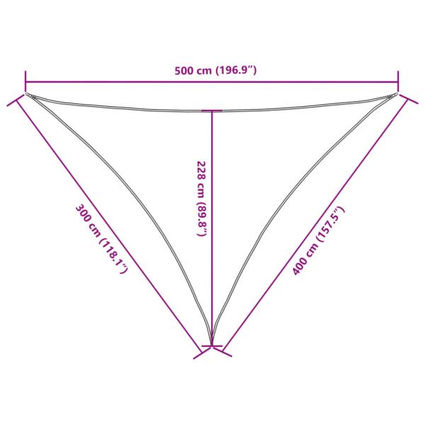 Sonnensegel Oxford-Gewebe Dreieckig 3x4x5 m Creme