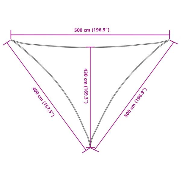 Sonnensegel Oxford-Gewebe Dreieckig 4x5x5 m Creme