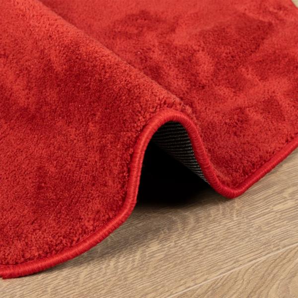 Teppich OVIEDO Kurzflor Rot Ø 120 cm