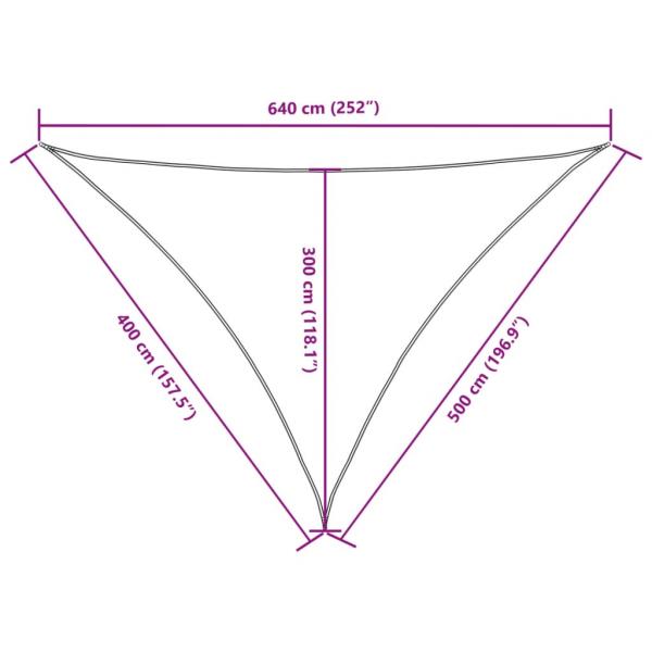 Sonnensegel Oxford-Gewebe Dreieckig 4x5x6,4 m Weiß