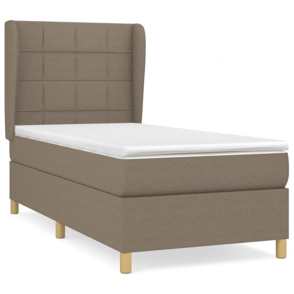 Boxspringbett mit Matratze Taupe 80x200 cm Stoff