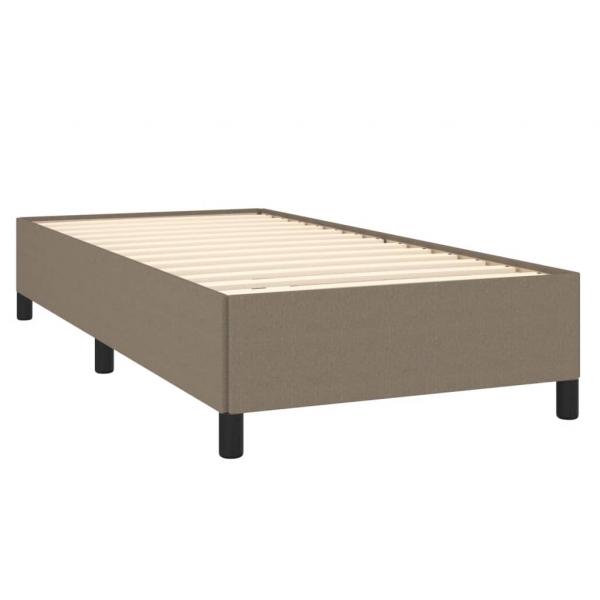 Boxspringbett mit Matratze Taupe 80x200 cm Stoff