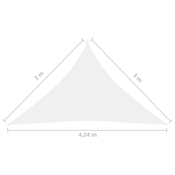 Sonnensegel Oxford-Gewebe Dreieckig 3x3x4,24 m Weiß