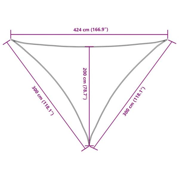 Sonnensegel Oxford-Gewebe Dreieckig 3x3x4,24 m Weiß