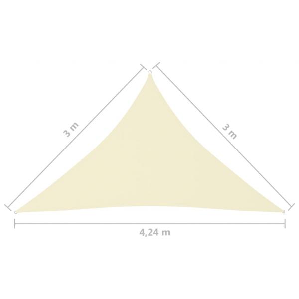 Sonnensegel Oxford-Gewebe Dreieckig 3x3x4,24 m Creme