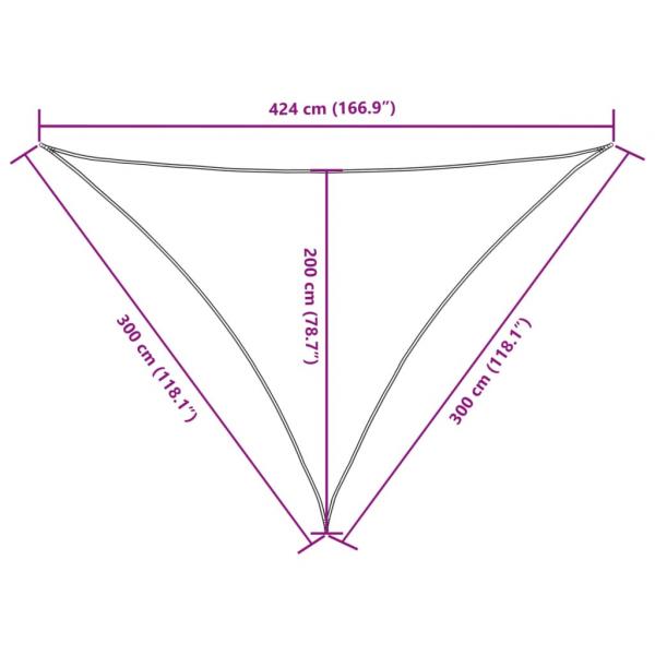 Sonnensegel Oxford-Gewebe Dreieckig 3x3x4,24 m Creme