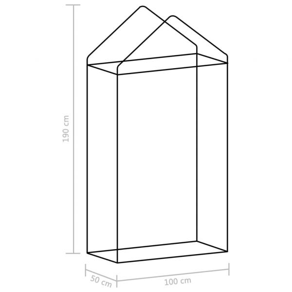 Gewächshaus mit Stahlrahmen 0,5 m² 1x0,5x1,9 m