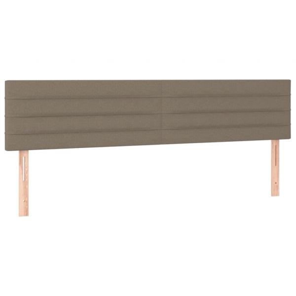 Boxspringbett mit Matratze & LED Taupe 120x190 cm Stoff