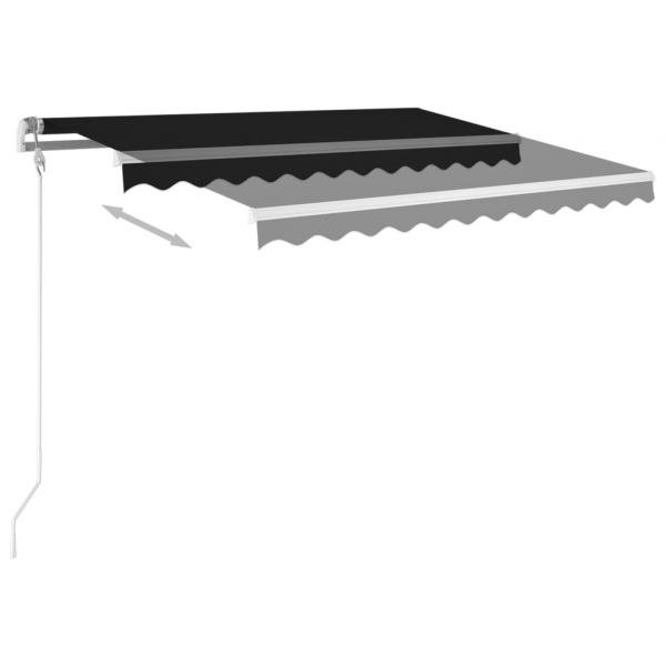 Automatische Markise mit LED & Windsensor 300x250 cm Anthrazit