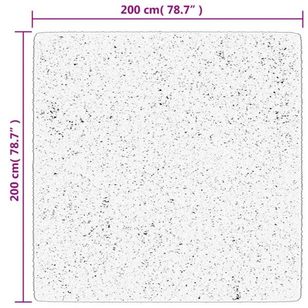 Teppich OVIEDO Kurzflor Türkis 200x200 cm