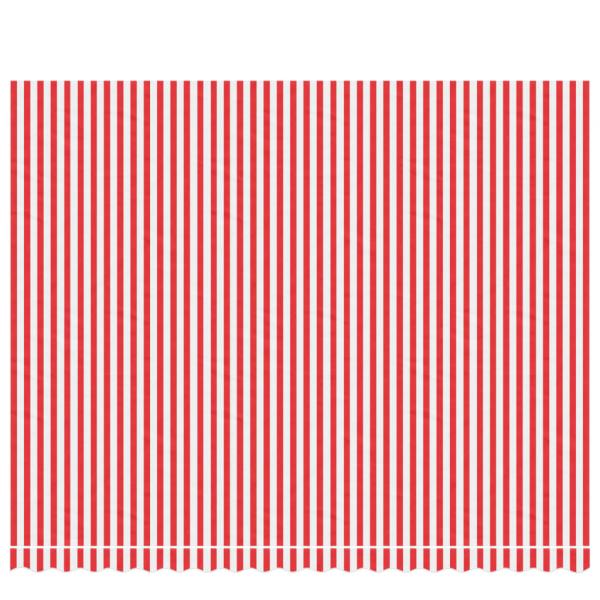 Markisenbespannung Rot und Weiß Gestreift 4,5x3,5 m