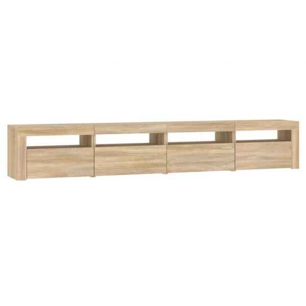 TV-Schrank mit LED-Leuchten Sonoma-Eiche 240x35x40 cm