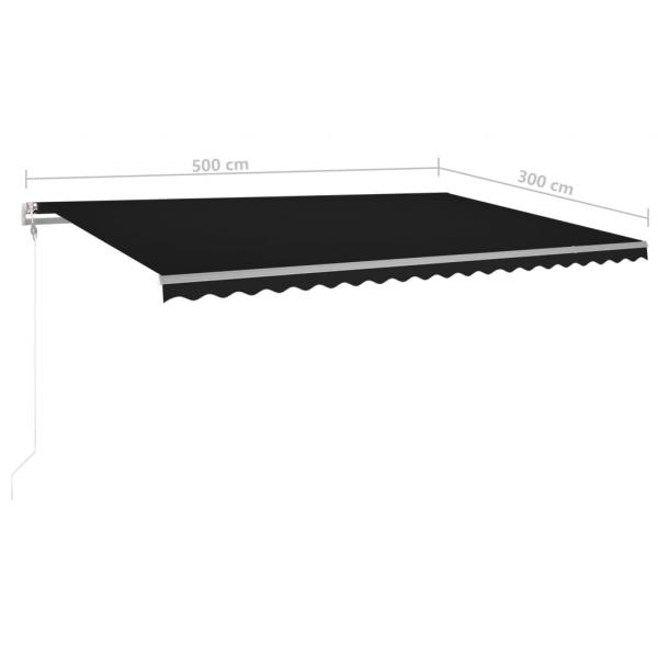 Standmarkise Manuell Einziehbar 500x300 cm Anthrazit