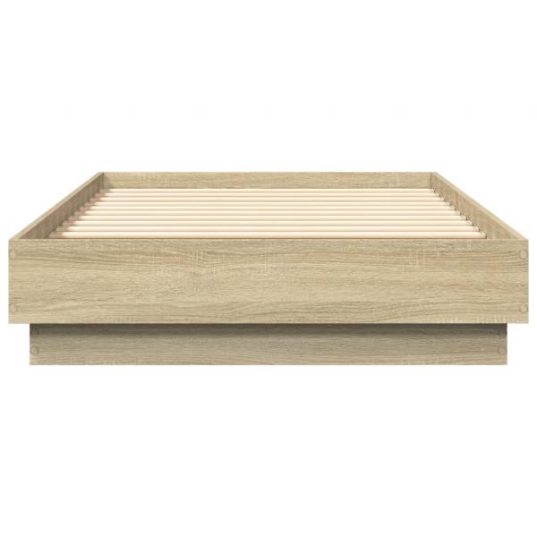 Bettgestell Sonoma-Eiche 90x190 cm Holzwerkstoff