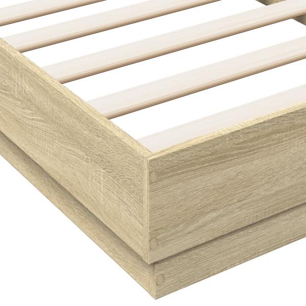 Bettgestell Sonoma-Eiche 90x190 cm Holzwerkstoff