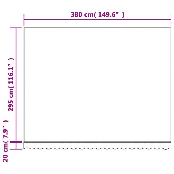 Markisenbespannung Rot und Weiß Gestreift 4x3 m