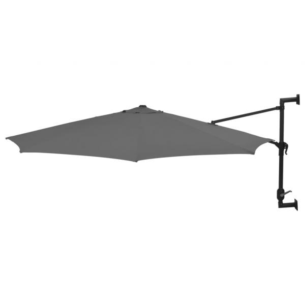 ARDEBO.de - Sonnenschirm Wandmontage mit Metallmast 300 cm Anthrazit