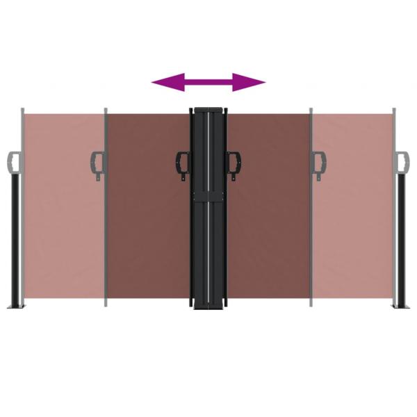 Seitenmarkise Ausziehbar Braun 120x1000 cm