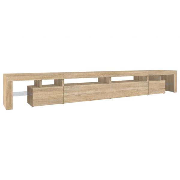 TV-Schrank mit LED-Leuchten Sonoma-Eiche 290x36,5x40 cm