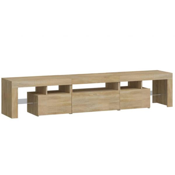 TV-Schrank mit LED-Leuchten Sonoma-Eiche 200x36,5x40 cm