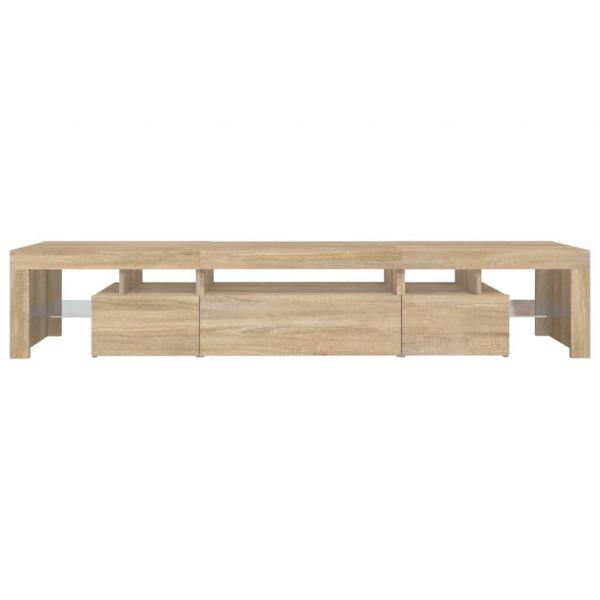 TV-Schrank mit LED-Leuchten Sonoma-Eiche 215x36,5x40 cm