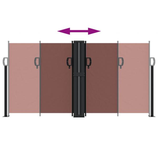 Seitenmarkise Ausziehbar Braun 120x600 cm