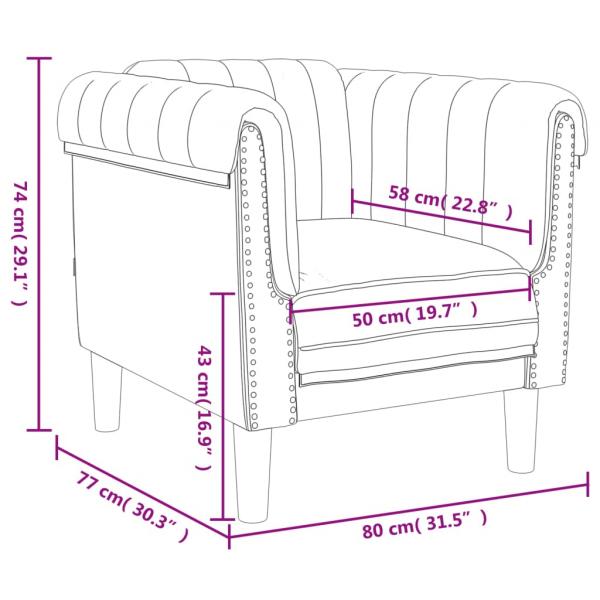 Sessel Braun Samt