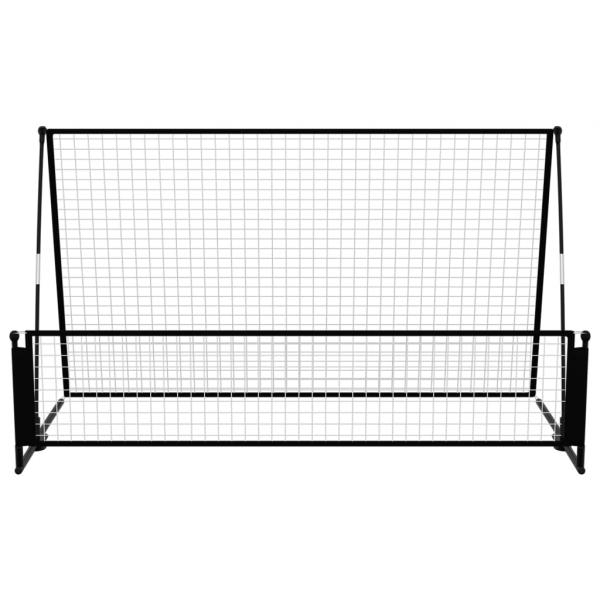 2-in-1 Rebounder und Fußballtor 202x104x120 cm Stahl