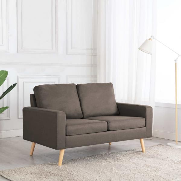 ARDEBO.de - 2-Sitzer-Sofa Taupe Stoff