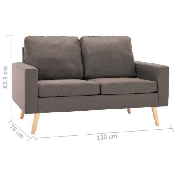 2-Sitzer-Sofa Taupe Stoff