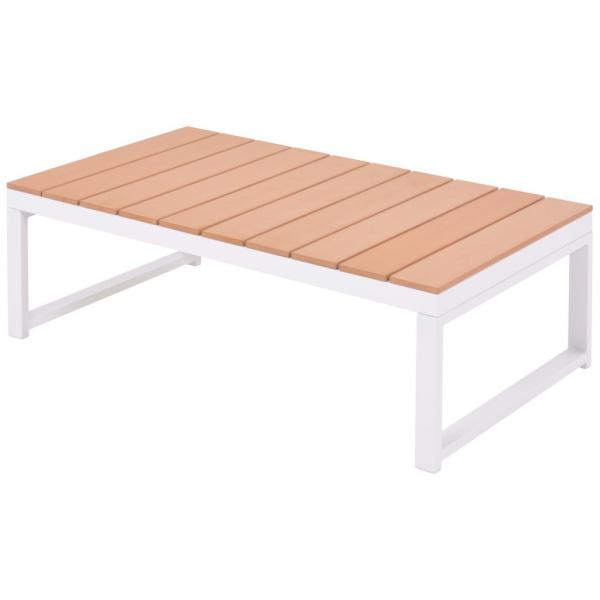 5-tlg. Garten-Lounge-Set mit Auflagen Aluminium und WPC