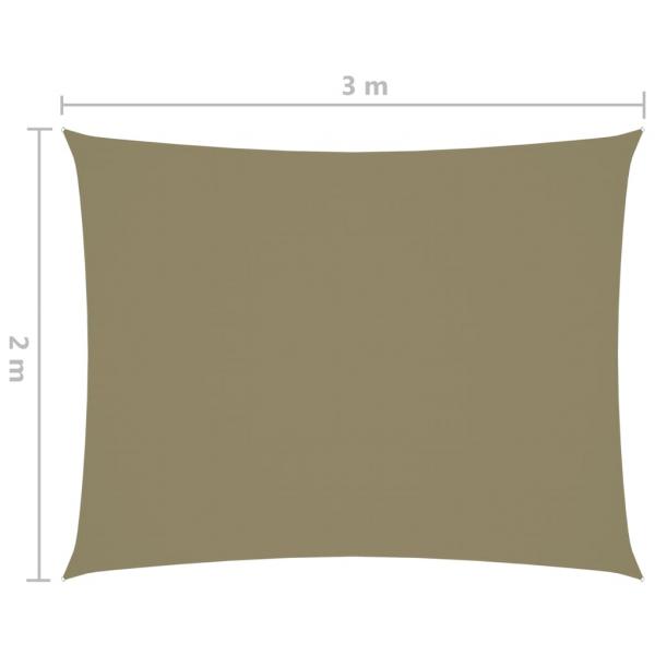 Sonnensegel Oxford-Gewebe Rechteckig 2x3 m Beige