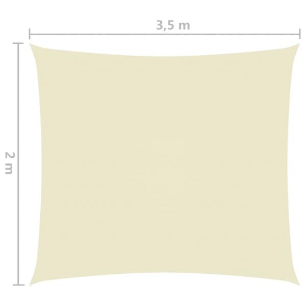 Sonnensegel Oxford-Gewebe Rechteckig 2x3,5 m Creme