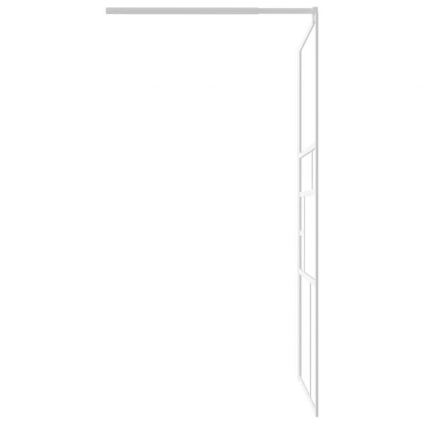 Duschwand für Walk-In Dusche 100x195 cm ESG-Glas Weiß