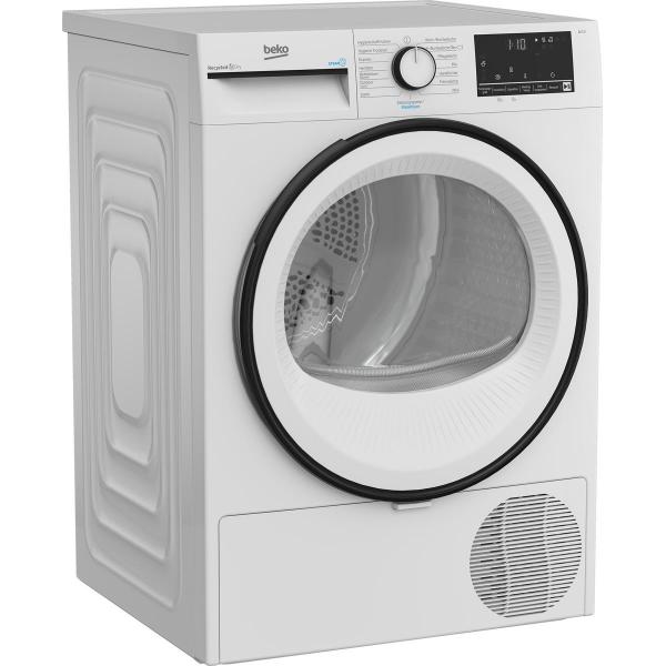 Beko B3T41230 A++ 7kg Wärmepumpentrockner, 60 cm breit, 15 Programme, Steam Cure, Innenbeleuchtung, OptiSense, Kindersicherung, weiß