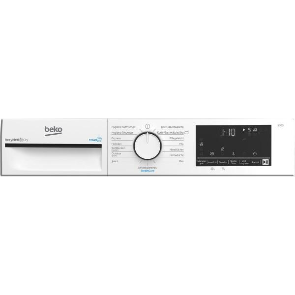 Beko B3T41230 A++ 7kg Wärmepumpentrockner, 60 cm breit, 15 Programme, Steam Cure, Innenbeleuchtung, OptiSense, Kindersicherung, weiß