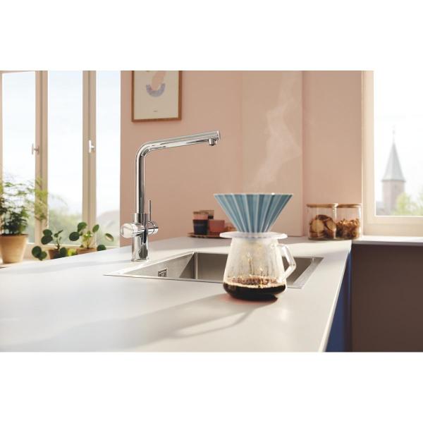 GROHE Blue Pure Minta Einhebelmischer mit Filterfunktion, L-Auslauf, chrom (30600000)