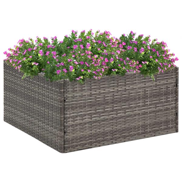 ARDEBO.de - Pflanzkübel Grau 80x80x40 cm Poly Rattan