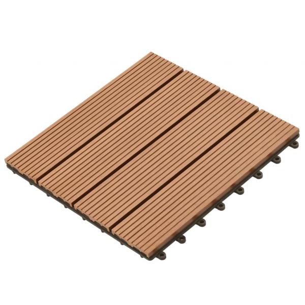 22 Stk. Terrassenfliesen 30 x 30 cm 2 qm WPC Braun