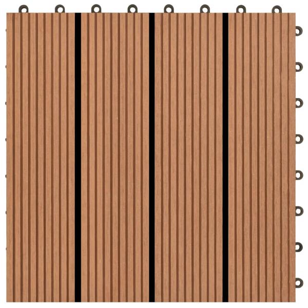 22 Stk. Terrassenfliesen 30 x 30 cm 2 qm WPC Braun