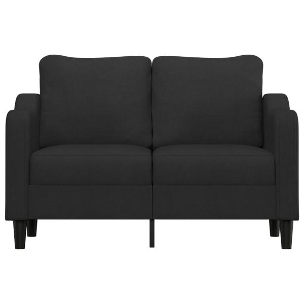 2-Sitzer-Sofa Schwarz 120 cm Stoff