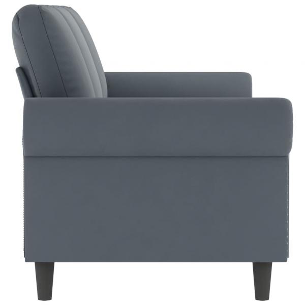 3-Sitzer-Sofa Dunkelgrau 180 cm Samt