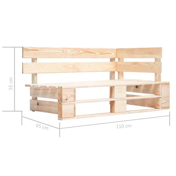 6-tlg. Paletten-Lounge-Set mit Kissen Imprägniertes Kiefernholz