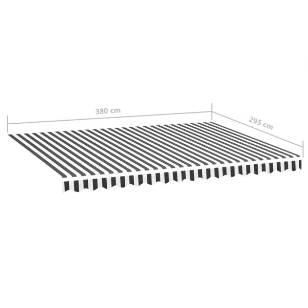 Markisenbespannung Anthrazit und Weiß 4x3 m