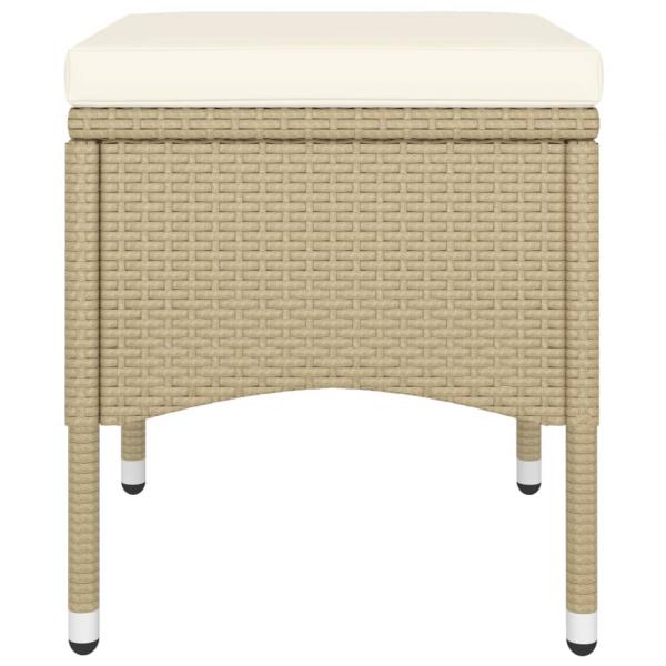 5-tlg. Garten-Essgruppe Poly Rattan Beige